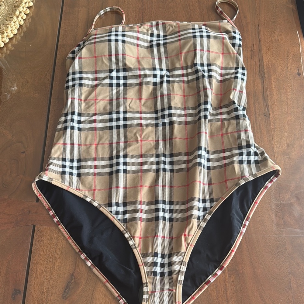 Chic Plaid Kids Swim One Piece